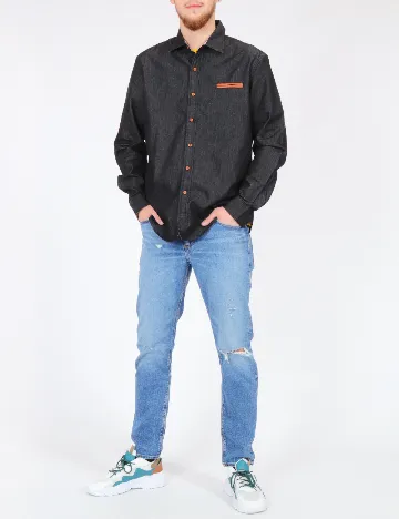 Camasa COOFANDY, negru Negru