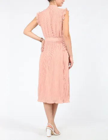 Rochie medie MOTF, roz pudra Roz