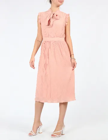 Rochie medie MOTF, roz pudra Roz