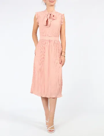 Rochie medie MOTF, roz pudra Roz