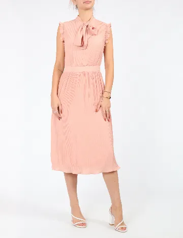 Rochie medie MOTF, roz pudra Roz
