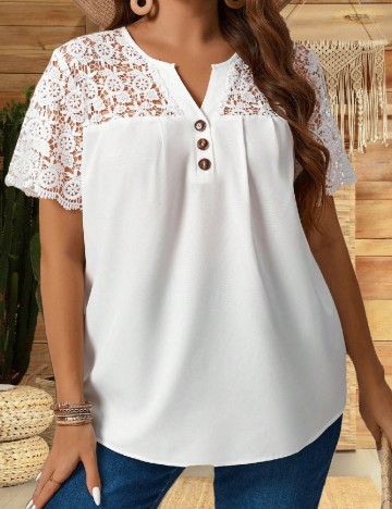 Bluza Emery Rose, alb