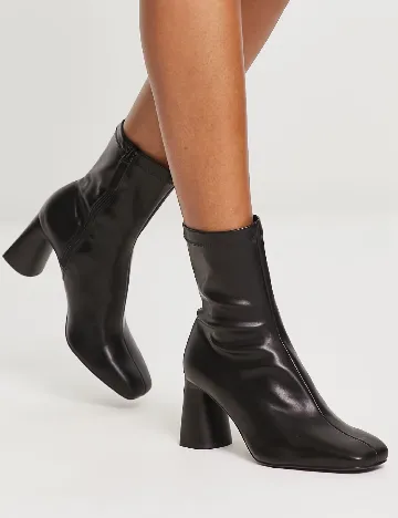 Botine Stradivarius, negru Negru