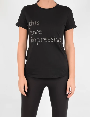 Tricou Motivi, negru Negru