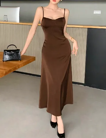 Rochie lunga SHEIN, maro Maro