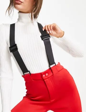 Pantaloni de ski Threadbare, rosu Rosu