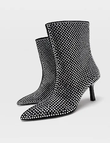 Botine Stradivarius, negru Negru