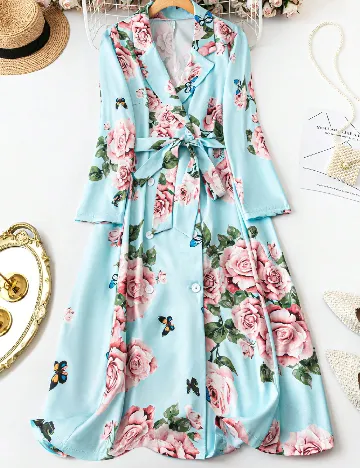 Rochie medie SHEIN CURVE, floral print Floral print
