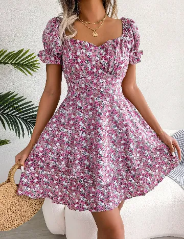 Rochie scurta SHEIN, floral print Floral print