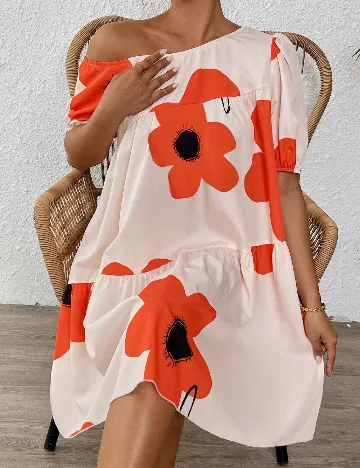 Rochie scurta SHEIN, piersica Portocaliu