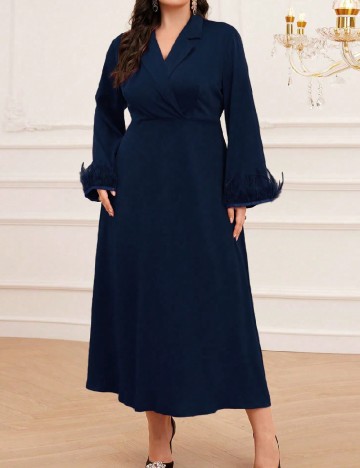 Rochie medie SHEIN CURVE, albastru