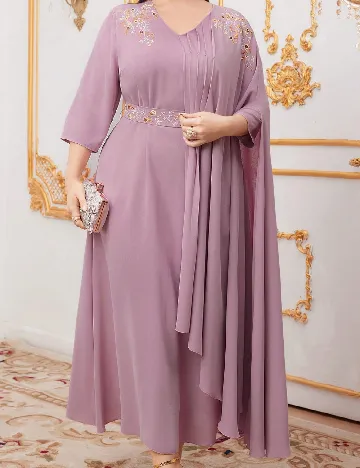Rochie lunga SHEIN CURVE, roz Roz
