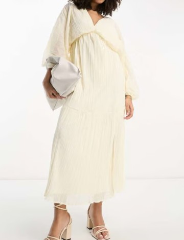 Rochie lunga ASOS, crem