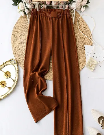 Pantaloni SHEIN, maro Maro