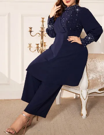 Compleu SHEIN CURVE, bleumarin Albastru