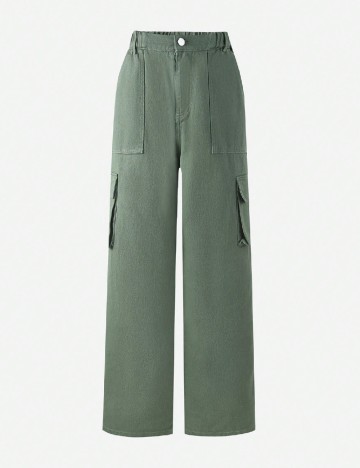 Blugi Shein Kids, verde deschis