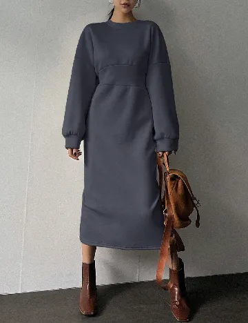 Rochie medie Dazy, gri petrol Gri
