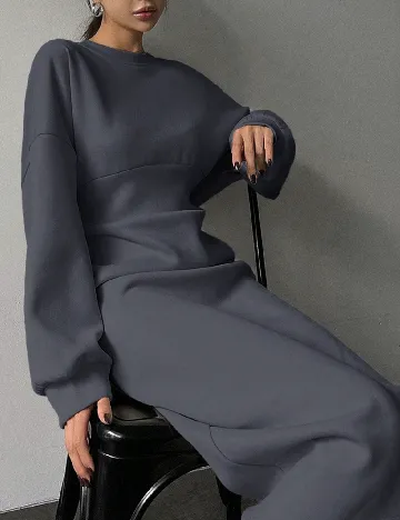 Rochie medie Dazy, gri petrol Gri