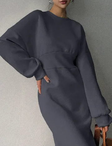 Rochie medie Dazy, gri petrol Gri