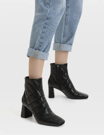 Botine Stradivarius, negru Negru