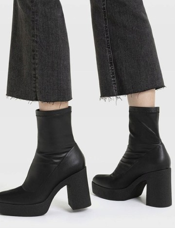 Botine Stradivarius, negru