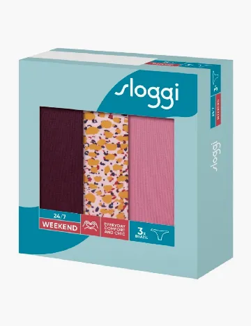 Set chiloti 3 perechi Sloggi by Triumph, mix culori Mix culori