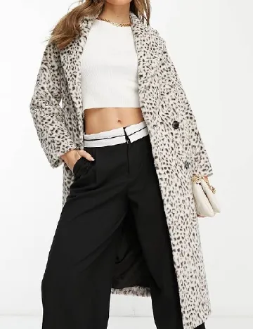 Palton Helene Berman, animal print Animal print