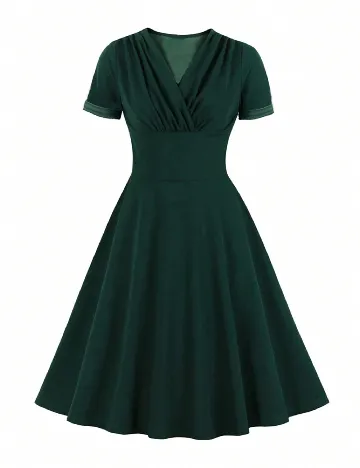Rochie medie SHEIN CURVE, verde inchis Verde
