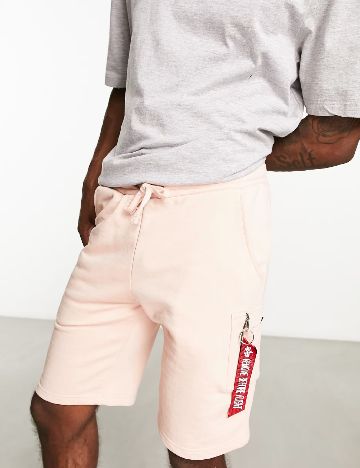 Pantaloni scurti ALPHA INDUSTRIES, roz
