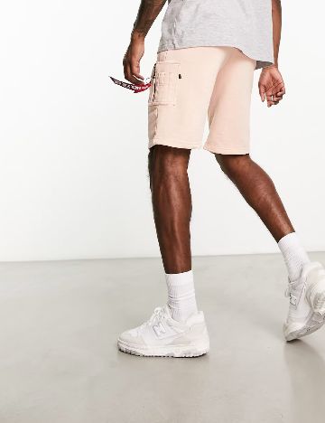 Pantaloni scurti ALPHA INDUSTRIES, roz