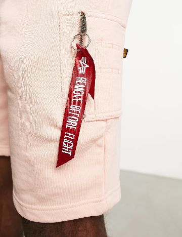Pantaloni scurti ALPHA INDUSTRIES, roz
