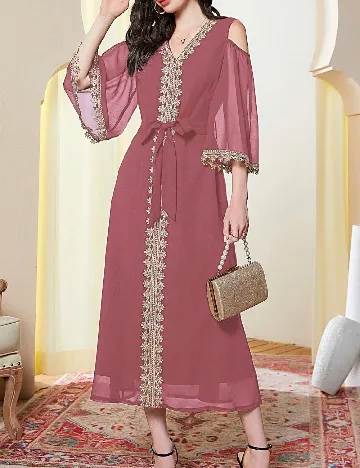 Rochie medie SHEIN, roz/galben Roz