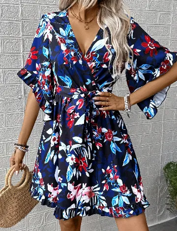 Rochie scurta SHEIN, floral print Floral print