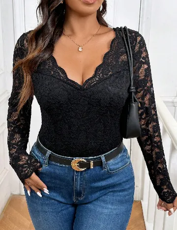 Bluza SHEIN CURVE, negru Negru