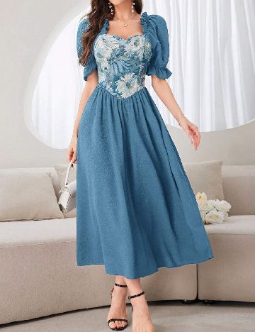 Rochie medie SHEIN, albastru deschis