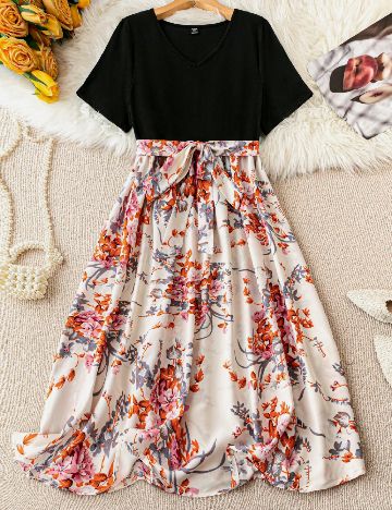 Rochie medie SHEIN CURVE, floral print