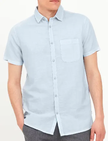 Camasa !Solid, bleu Albastru