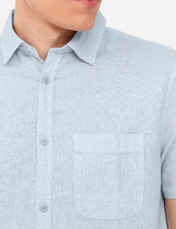 Camasa !Solid, bleu Albastru