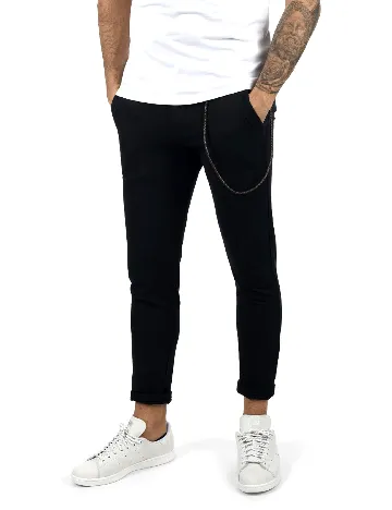 Pantaloni !Solid, negru Negru