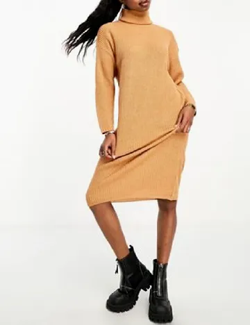 Rochie medie Brave Soul, maro Maro