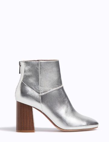 Botine Stradivarius, argintiu