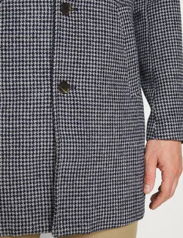 Palton !Solid, bleumarin Albastru