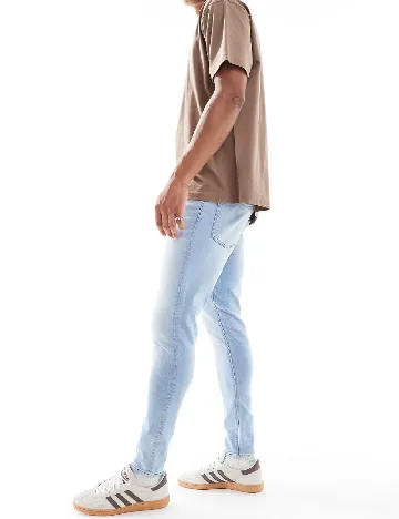 Blugi ASOS, bleu Albastru