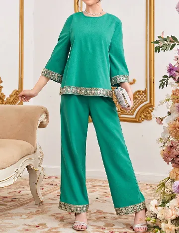 Compleu Shein Kids, verde deschis Verde