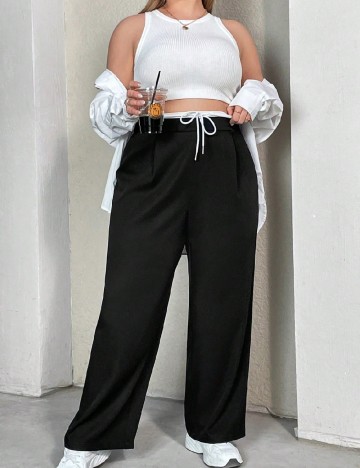 Pantaloni SHEIN CURVE, negru