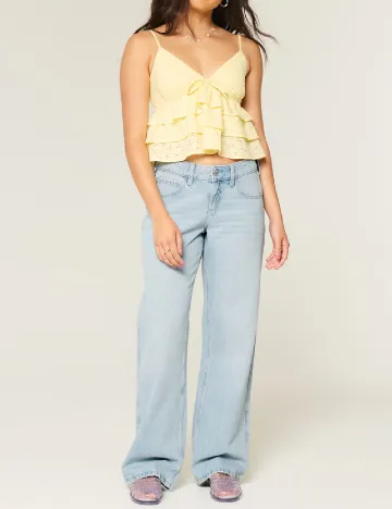Blugi Hollister, albastru Albastru