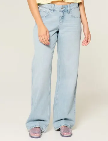Blugi Hollister, albastru Albastru