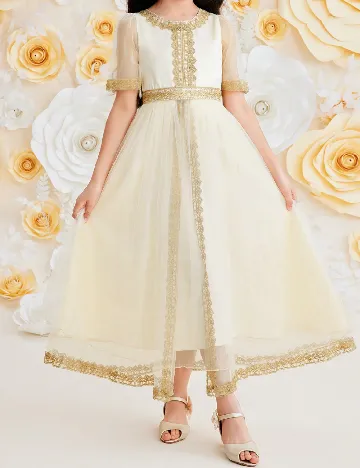 Rochie lunga Shein Kids, auriu Galben