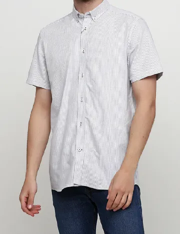 Camasa Tailored Originals, alb/negru Alb