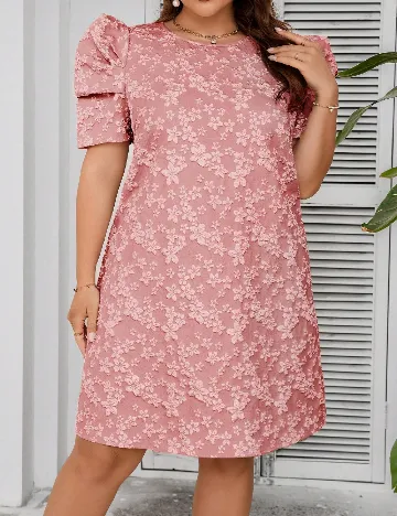 Rochie scurta SHEIN CURVE, roz Roz